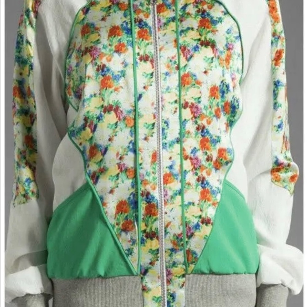 Rebecca Minkoff Silk Zip Up Jacket - Picture 2 of 15